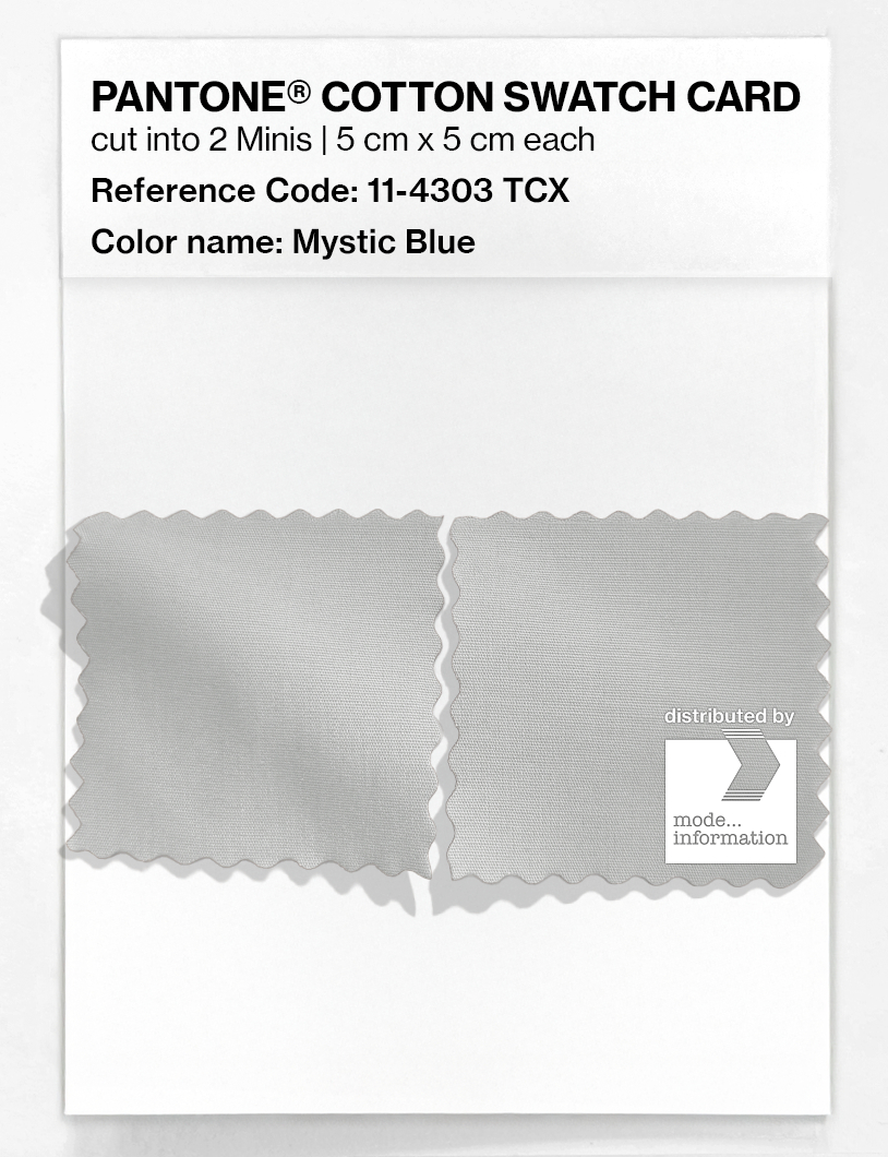 Product image 4 of the product “PANTONE® COTTON SWATCH CARD 11-4303 TCX Mystic Blue ”
