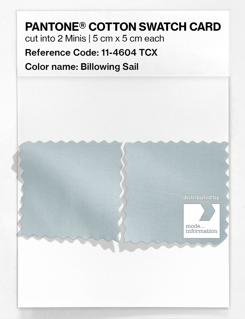 Product image 4 of the product “PANTONE® COTTON SWATCH CARD 11-4604 TCX Billowing Sail ”