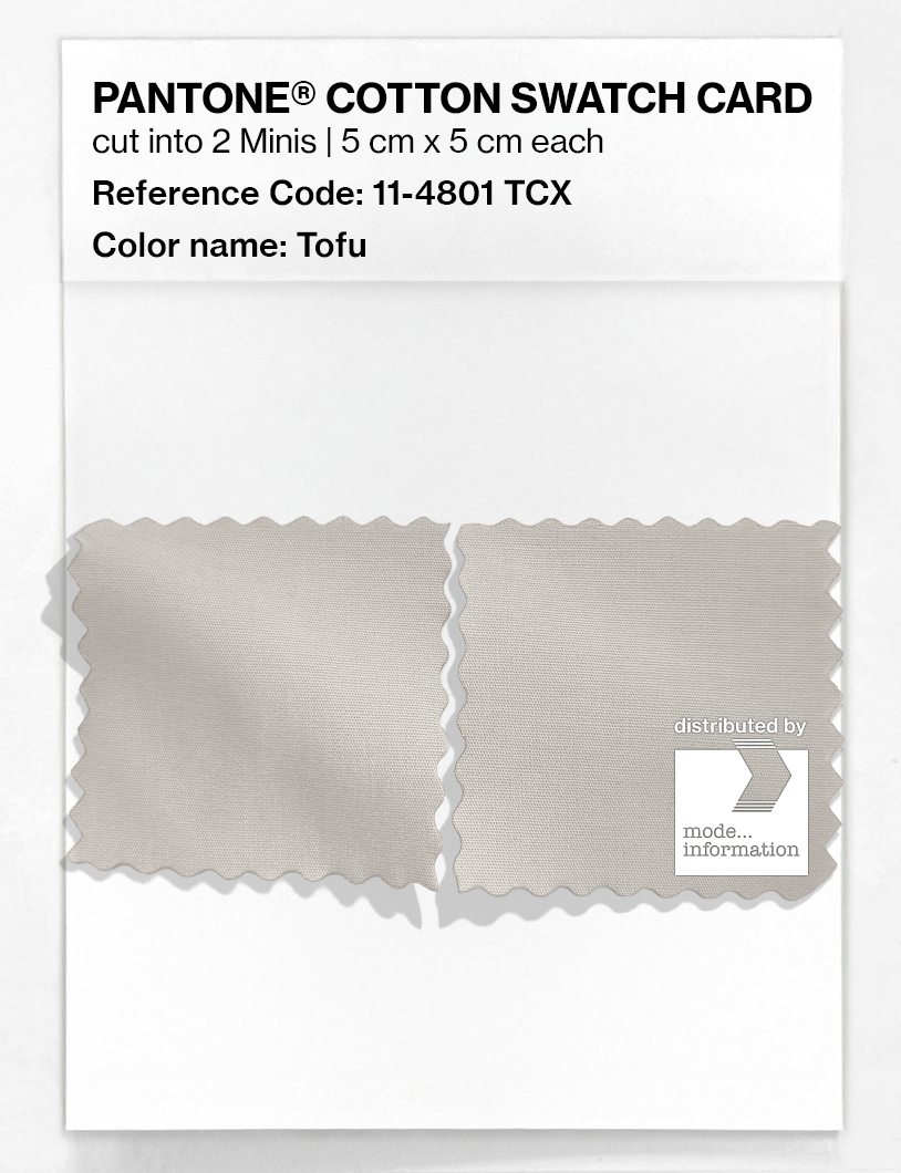 Product image 4 of the product “PANTONE® COTTON SWATCH CARD 11-4801 TCX Tofu ”