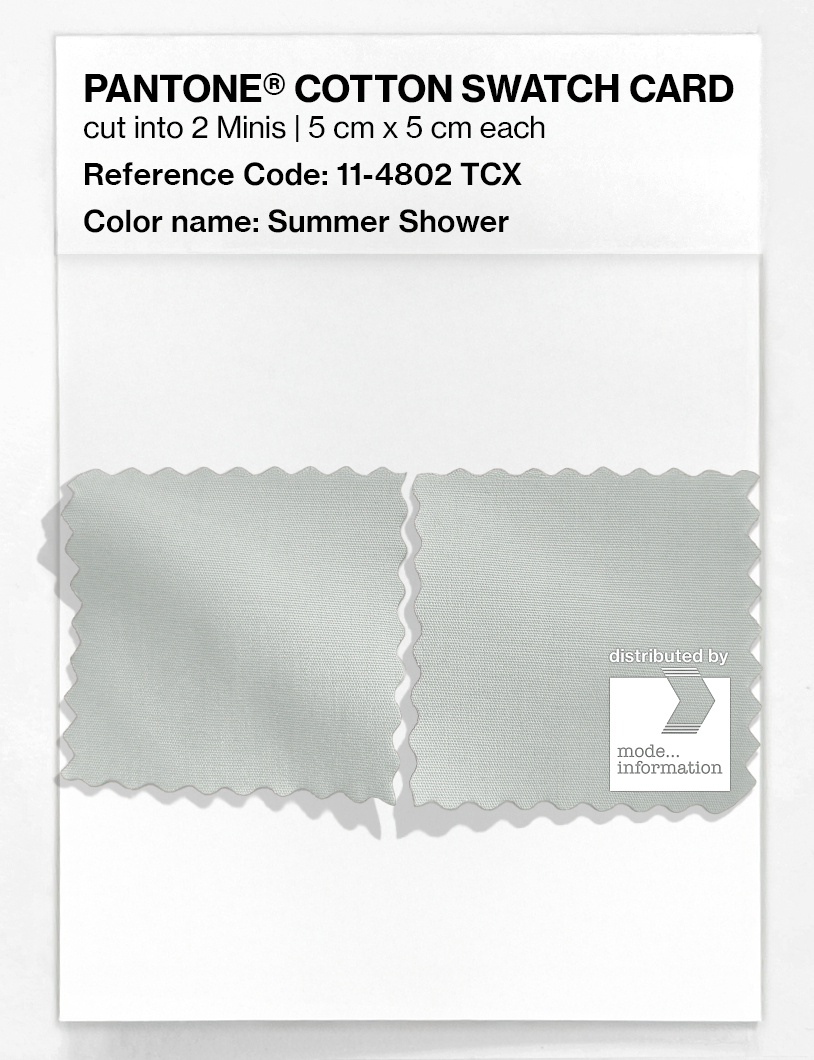 Product image 4 of the product “PANTONE® COTTON SWATCH CARD 11-4802 TCX Summer Shower ”