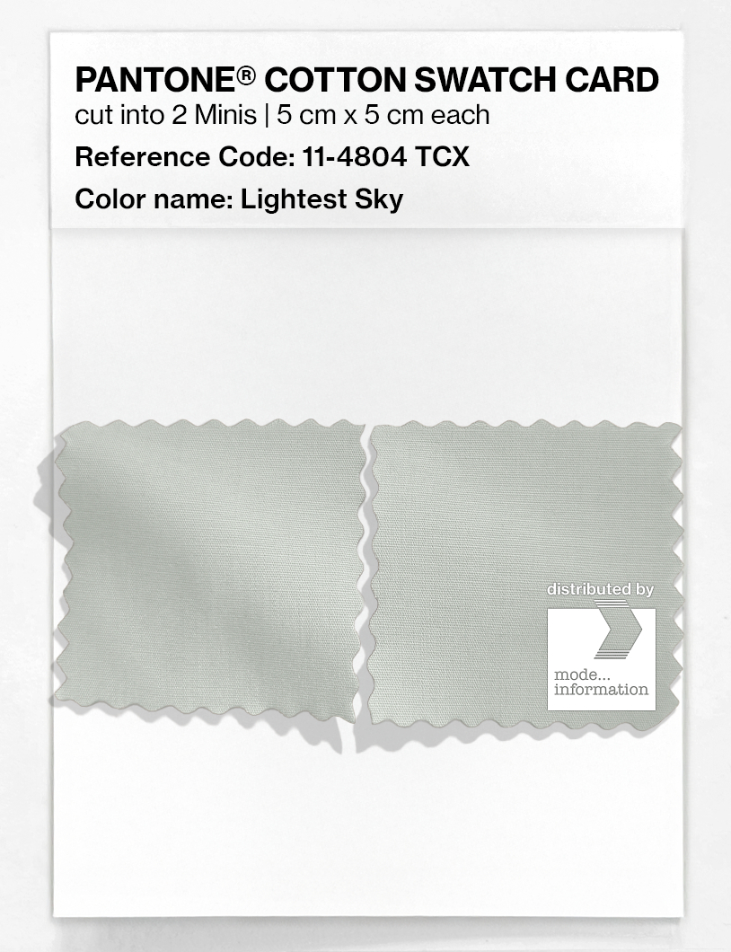Product image 4 of the product “PANTONE® COTTON SWATCH CARD 11-4804 TCX Lightest Sky ”