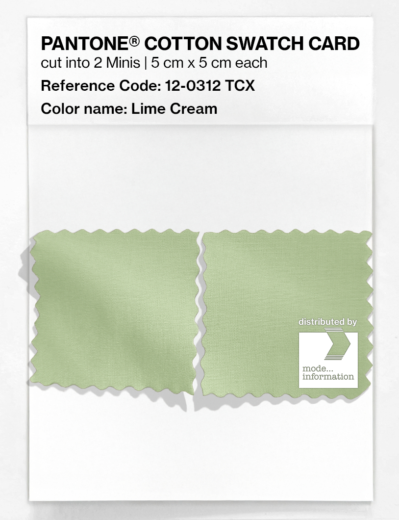 Product image 4 of the product “PANTONE® COTTON SWATCH CARD 12-0312 TCX Lime Cream ”