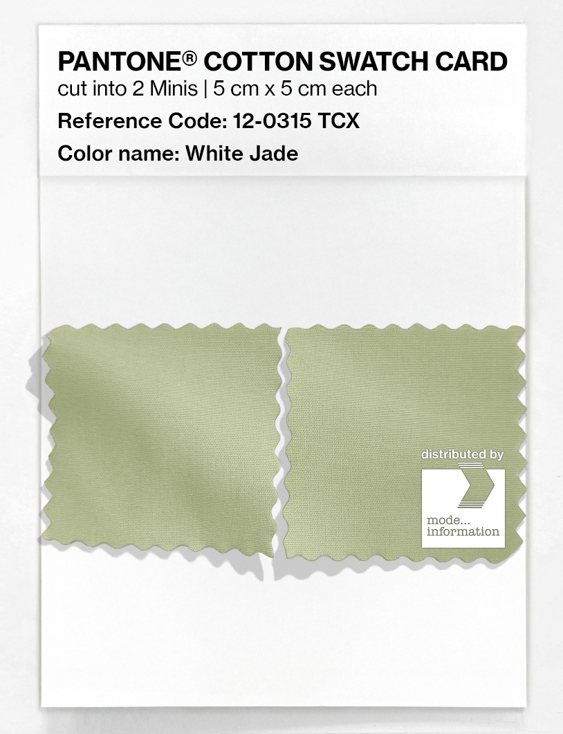 Product image 4 of the product “PANTONE® COTTON SWATCH CARD 12-0315 TCX White Jade ”