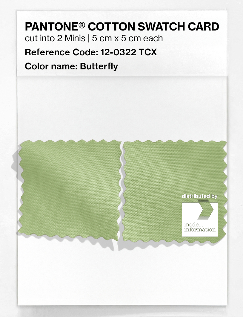 Product image 4 of the product “PANTONE® COTTON SWATCH CARD 12-0322 TCX Butterfly ”