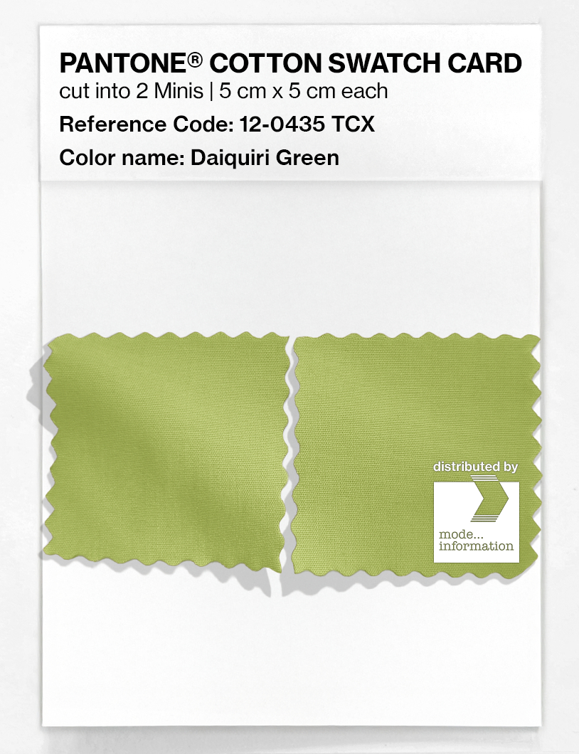 Product image 4 of the product “PANTONE® COTTON SWATCH CARD 12-0435 TCX Daiquiri Green ”