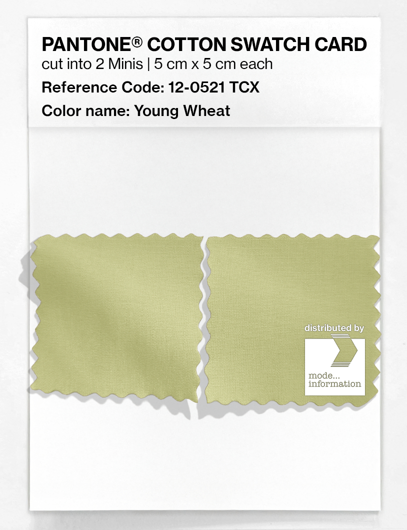 Product image 4 of the product “PANTONE® COTTON SWATCH CARD 12-0521 TCX Young Wheat ”