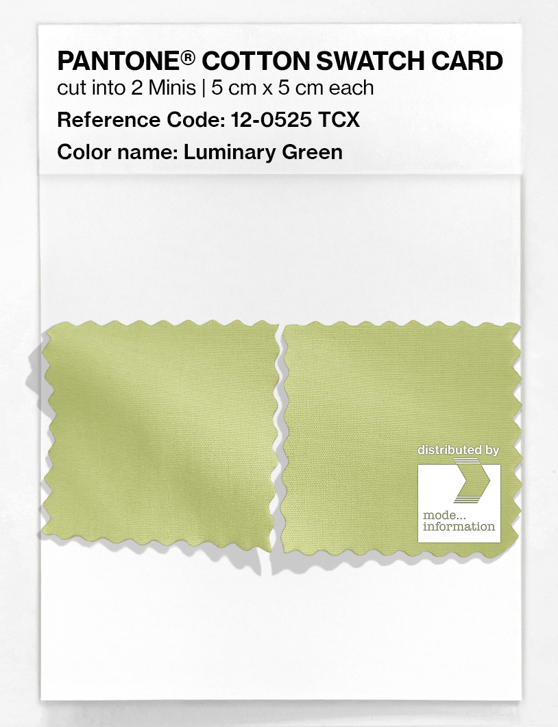 Product image 4 of the product “PANTONE® COTTON SWATCH CARD 12-0525 TCX Luminary Green ”