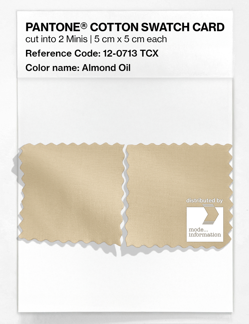 Product image 4 of the product “PANTONE® COTTON SWATCH CARD 12-0713 TCX Almond Oil ”