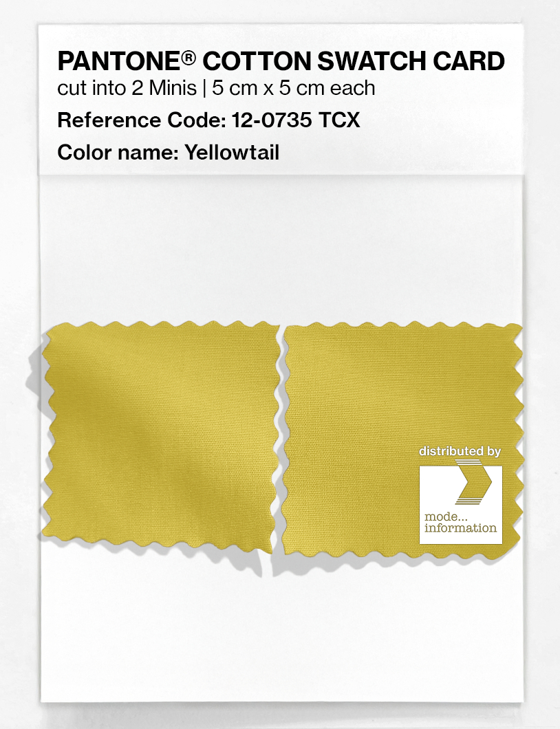 Product image 4 of the product “PANTONE® COTTON SWATCH CARD 12-0735 TCX Yellowtail ”