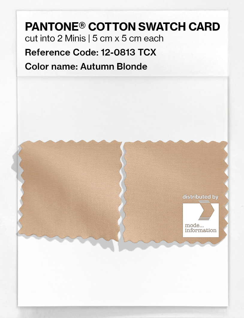 Product image 4 of the product “PANTONE® COTTON SWATCH CARD 12-0813 TCX Autumn Blonde ”