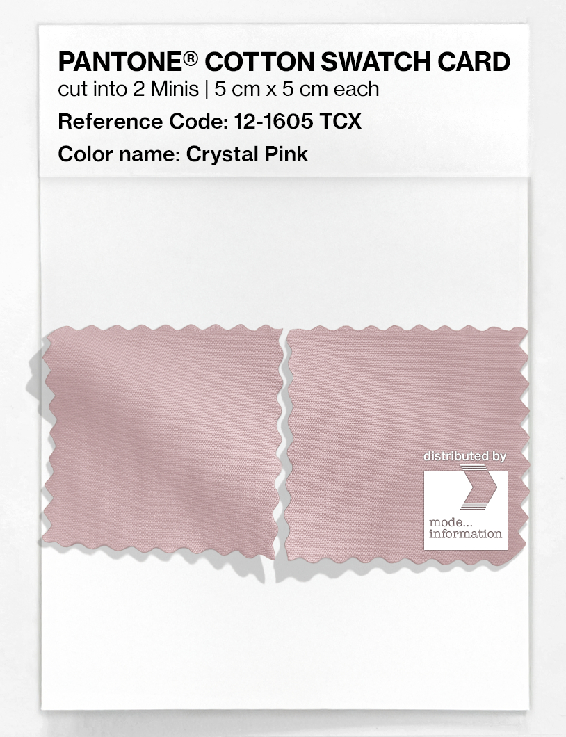 Product image 4 of the product “PANTONE® COTTON SWATCH CARD 12-1605 TCX Crystal Pink ”