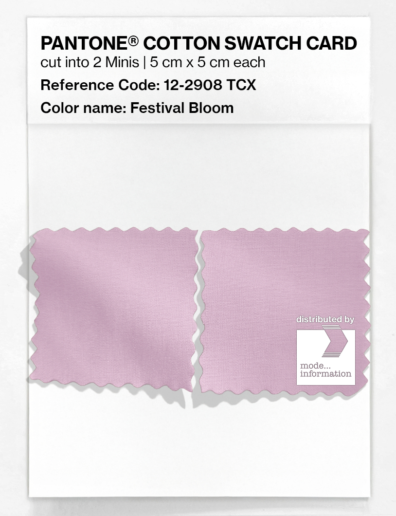 Artikelbild 4 des Artikels “PANTONE® COTTON SWATCH CARD 12-2908 TCX Festival Bloom “