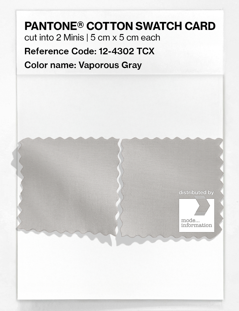 Product image 4 of the product “PANTONE® COTTON SWATCH CARD 12-4302 TCX Vaporous Gray ”