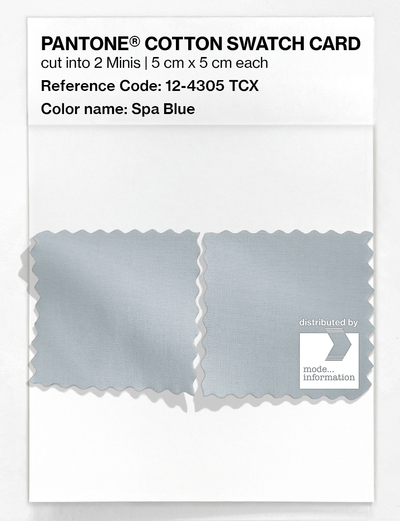 Product image 4 of the product “PANTONE® COTTON SWATCH CARD 12-4305 TCX Spa Blue ”