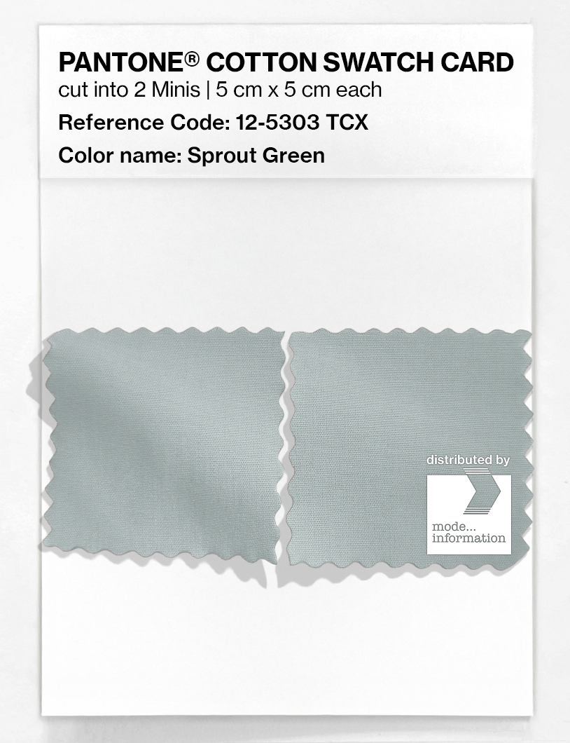 Product image 4 of the product “PANTONE® COTTON SWATCH CARD 12-5303 TCX Sprout Green ”