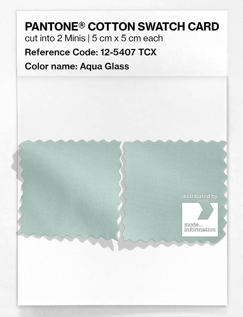Product image 4 of the product “PANTONE® COTTON SWATCH CARD 12-5407 TCX Aqua Glass ”