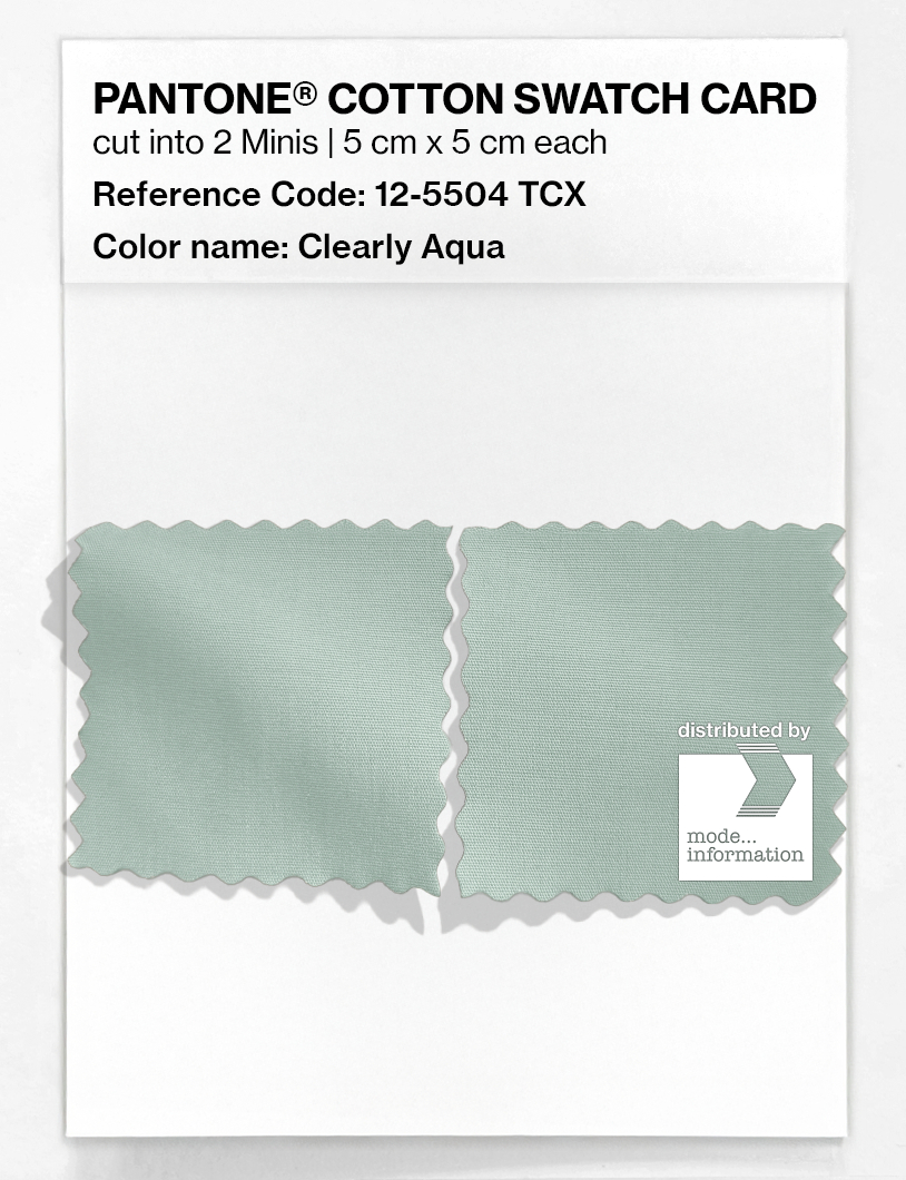 Product image 4 of the product “PANTONE® COTTON SWATCH CARD 12-5504 TCX Clearly Aqua ”