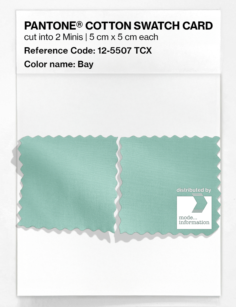 Product image 4 of the product “PANTONE® COTTON SWATCH CARD 12-5507 TCX Bay ”