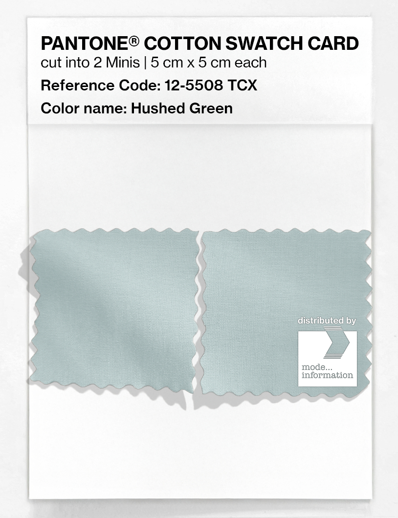 Product image 4 of the product “PANTONE® COTTON SWATCH CARD 12-5508 TCX Hushed Green ”