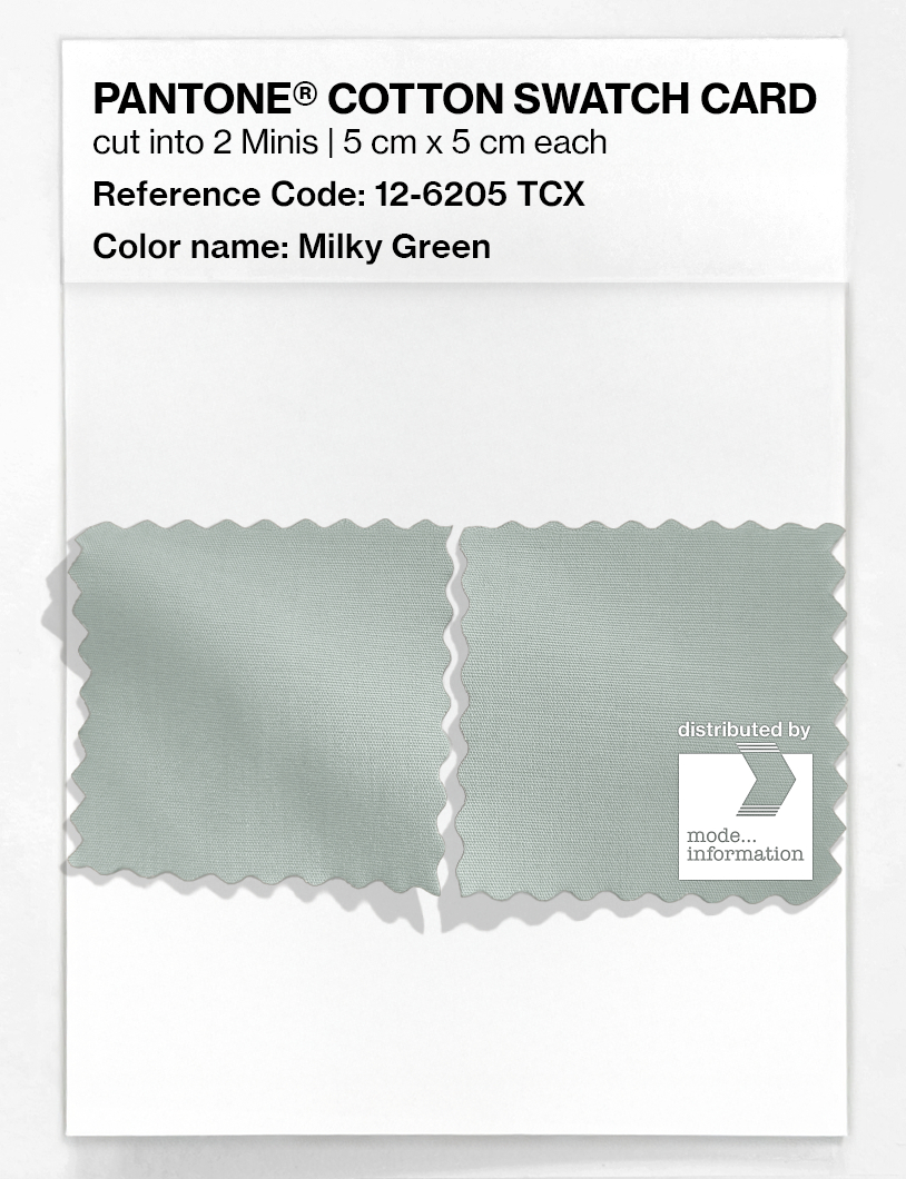 Product image 4 of the product “PANTONE® COTTON SWATCH CARD 12-6205 TCX Milky Green ”