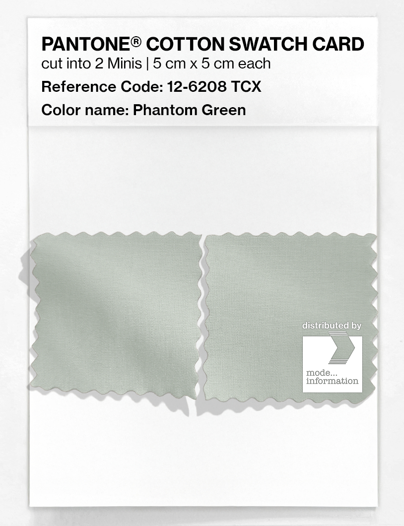 Product image 4 of the product “PANTONE® COTTON SWATCH CARD 12-6208 TCX Phantom Green ”