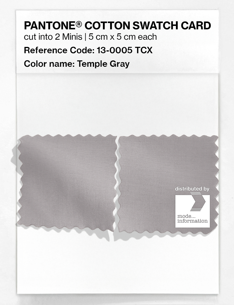 Artikelbild 4 des Artikels “PANTONE® COTTON SWATCH CARD 13-0005 TCX Temple Gray “