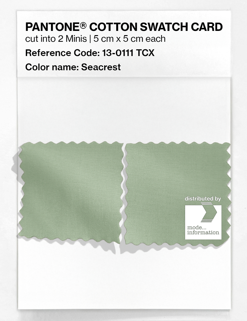 Product image 4 of the product “PANTONE® COTTON SWATCH CARD 13-0111 TCX Seacrest ”