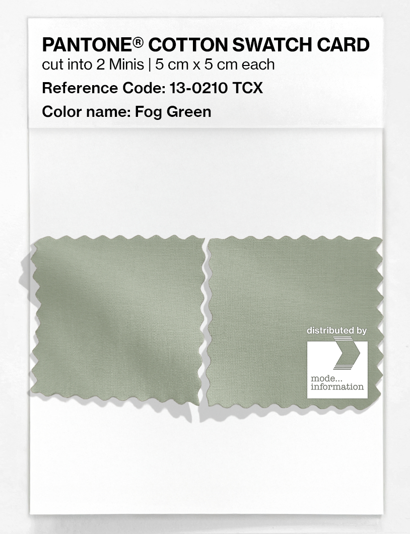 Product image 4 of the product “PANTONE® COTTON SWATCH CARD 13-0210 TCX Fog Green ”