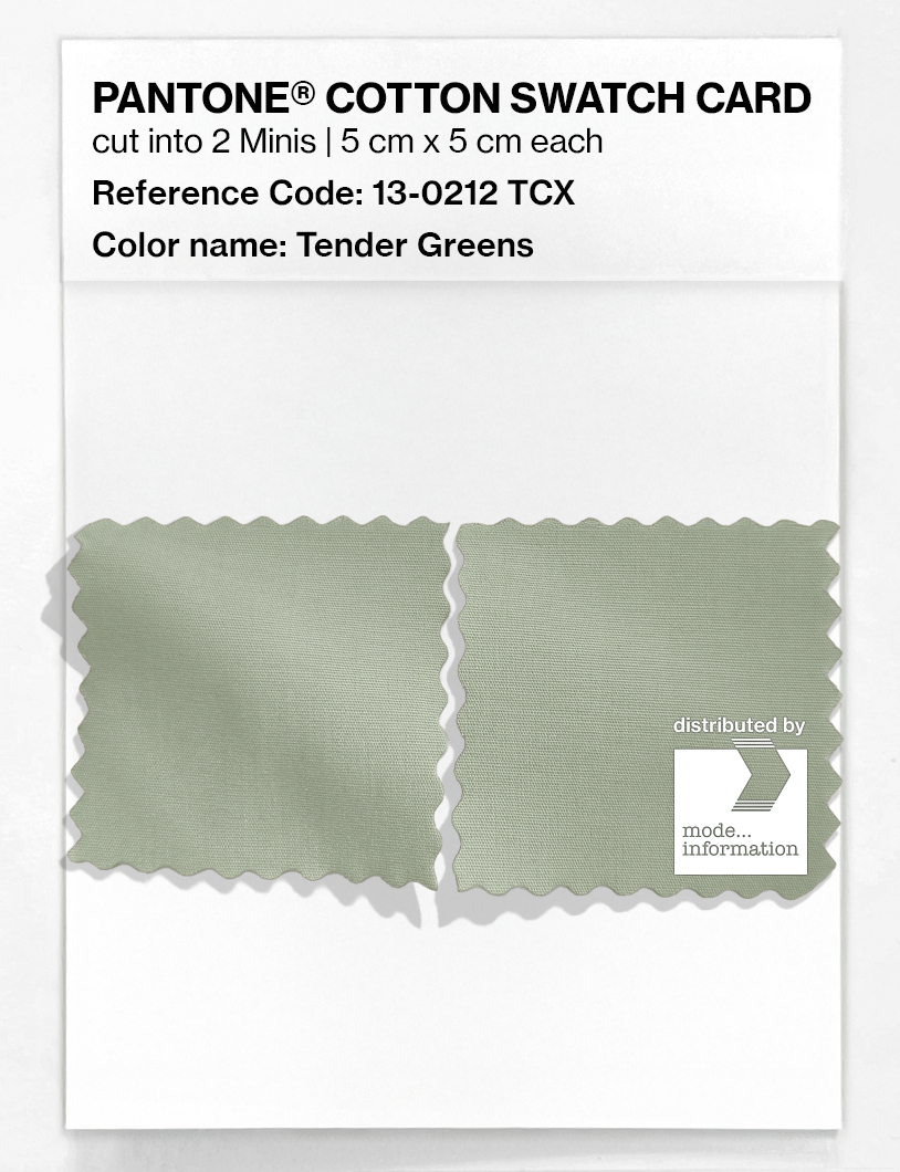 Product image 4 of the product “PANTONE® COTTON SWATCH CARD 13-0212 TCX Tender Greens ”
