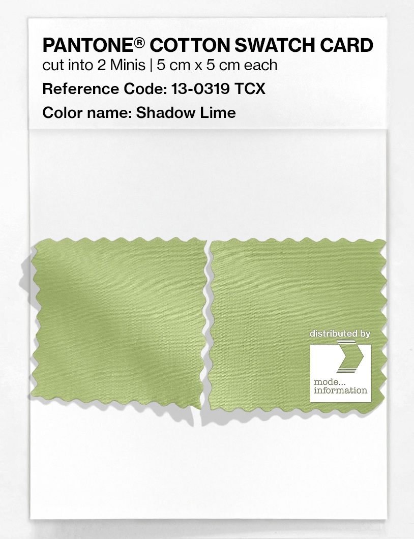 Product image 4 of the product “PANTONE® COTTON SWATCH CARD 13-0319 TCX Shadow Lime ”