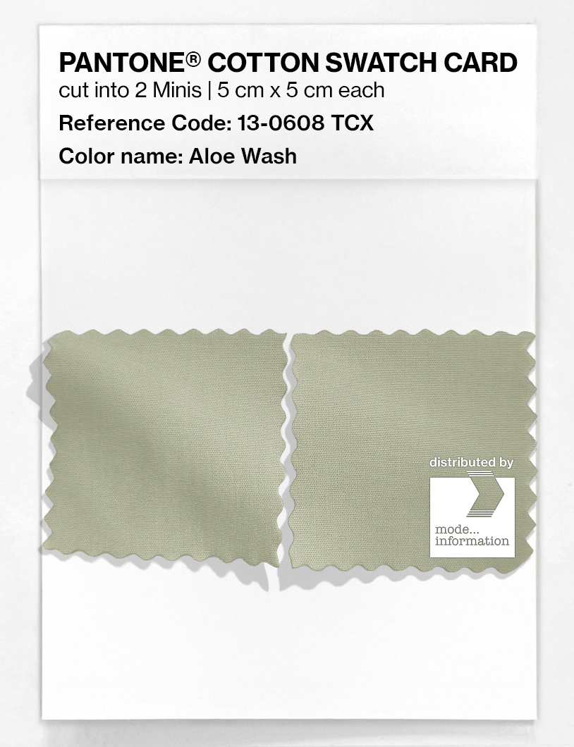Product image 4 of the product “PANTONE® COTTON SWATCH CARD 13-0608 TCX Aloe Wash ”