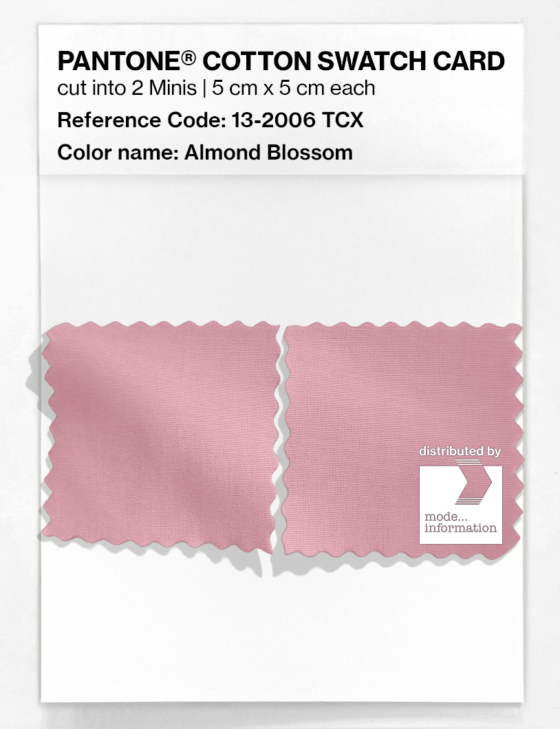 Product image 4 of the product “PANTONE® COTTON SWATCH CARD 13-2006 TCX Almond Blossom ”