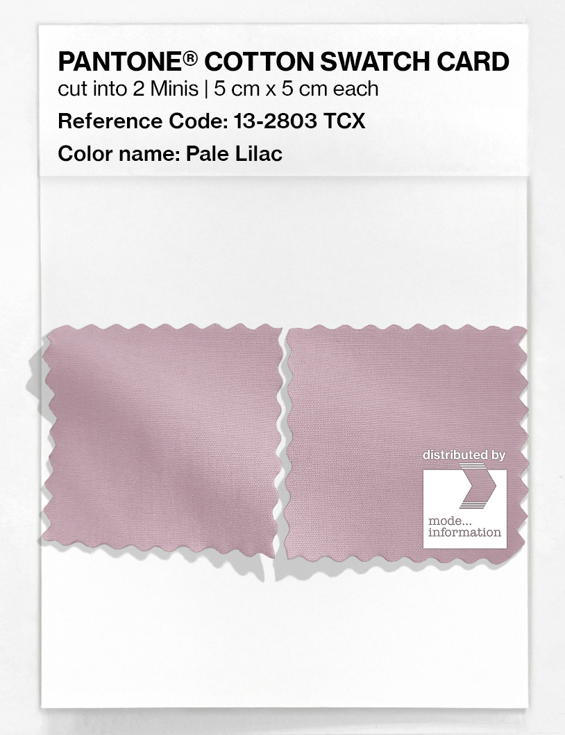 Product image 4 of the product “PANTONE® COTTON SWATCH CARD 13-2803 TCX Pale Lilac ”