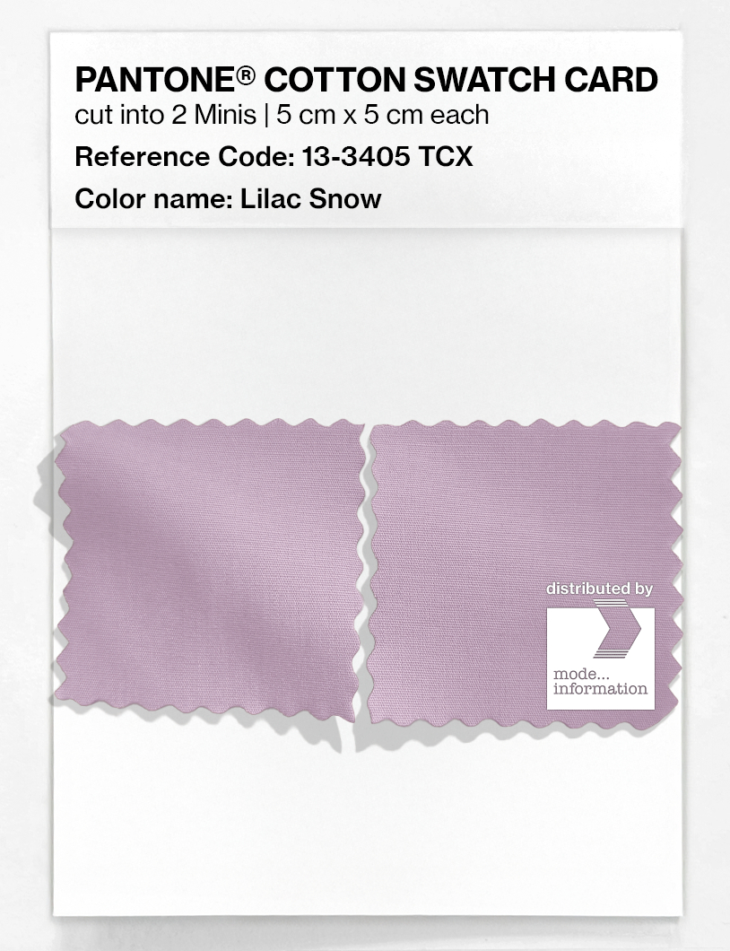 Product image 4 of the product “PANTONE® COTTON SWATCH CARD 13-3405 TCX Lilac Snow ”