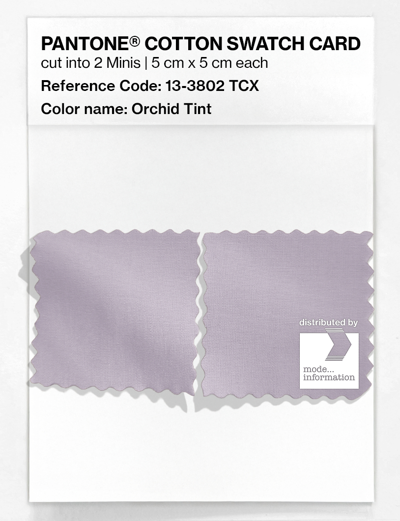 Product image 4 of the product “PANTONE® COTTON SWATCH CARD 13-3802 TCX Orchid Tint ”