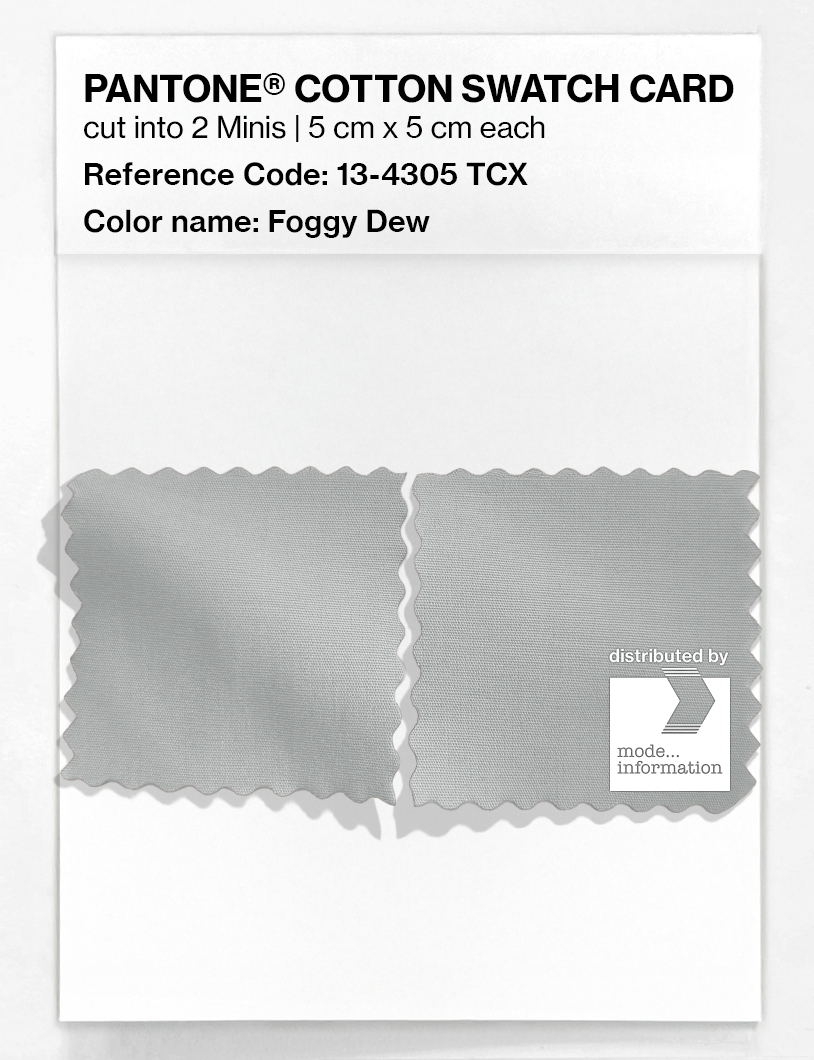 Product image 4 of the product “PANTONE® COTTON SWATCH CARD 13-4305 TCX Foggy Dew ”