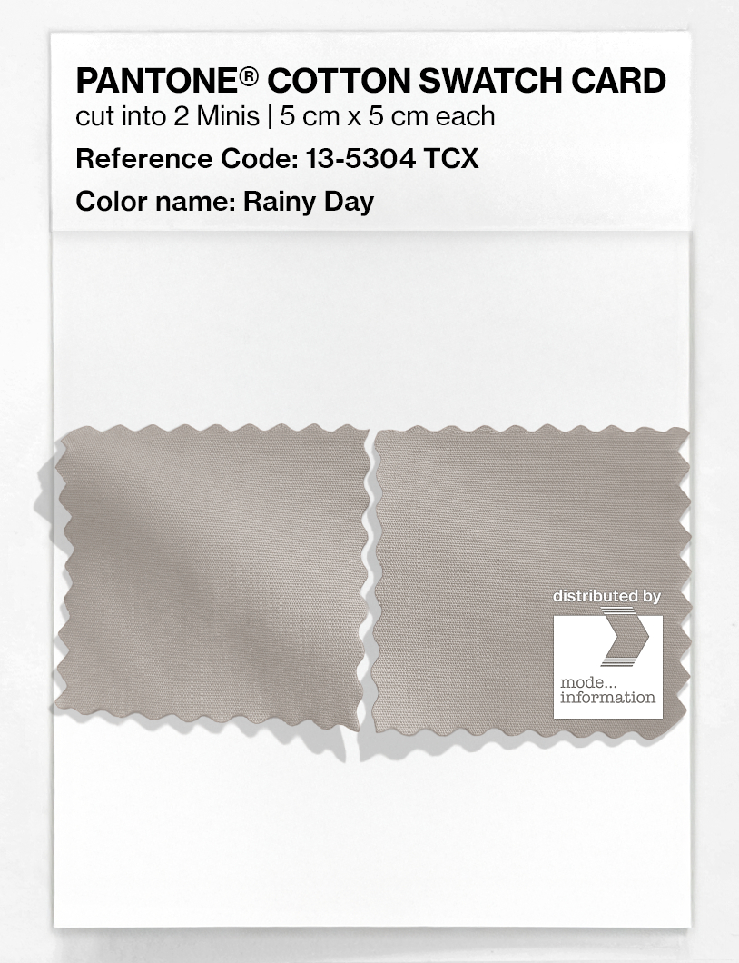 Product image 4 of the product “PANTONE® COTTON SWATCH CARD 13-5304 TCX Rainy Day ”