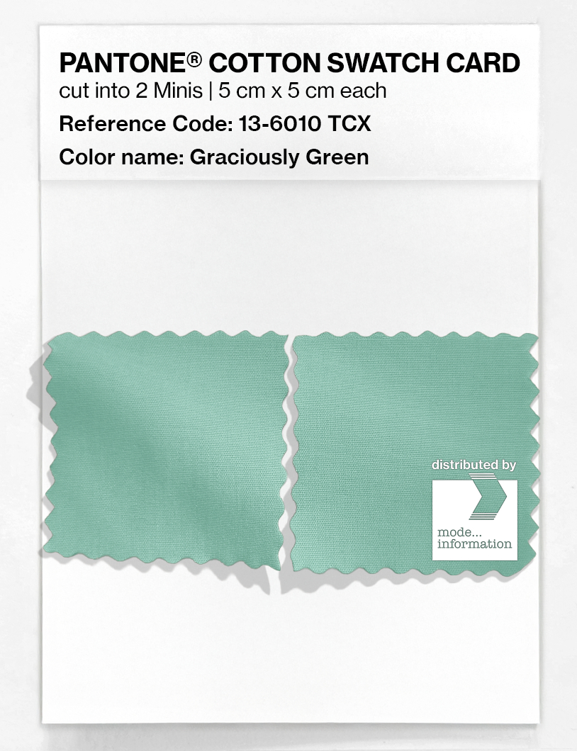 Artikelbild 4 des Artikels “PANTONE® COTTON SWATCH CARD 13-6010 TCX Graciously Green “