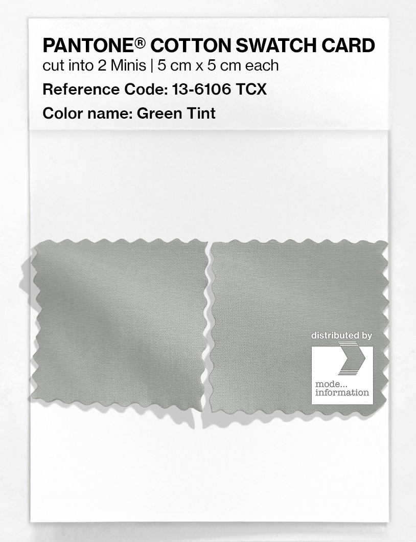 Product image 4 of the product “PANTONE® COTTON SWATCH CARD 13-6106 TCX Green Tint ”