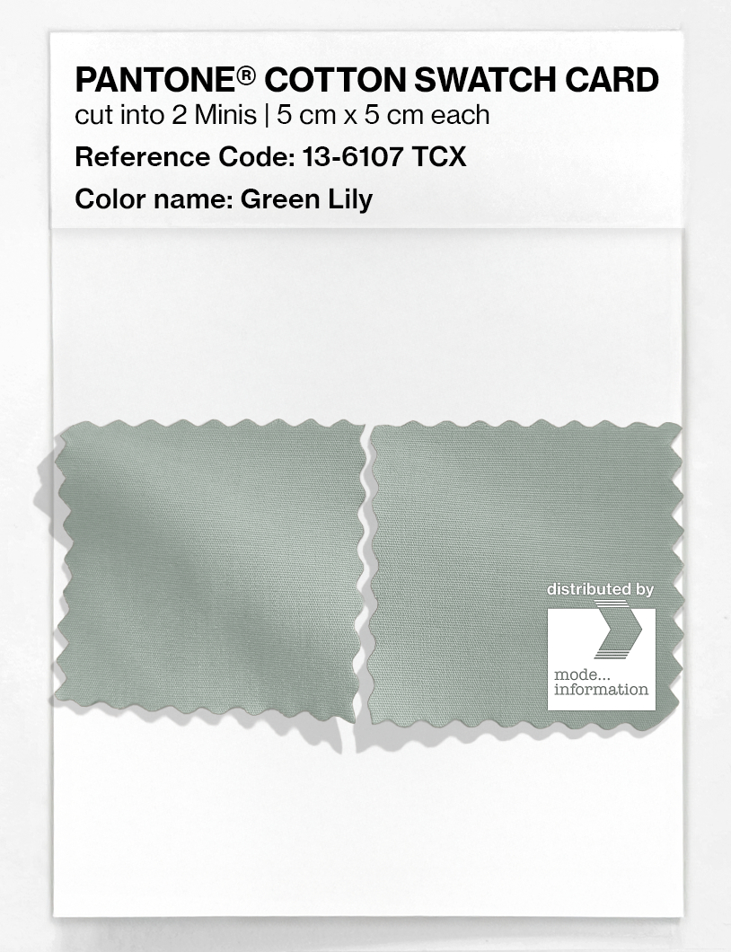 Product image 4 of the product “PANTONE® COTTON SWATCH CARD 13-6107 TCX Green Lily ”