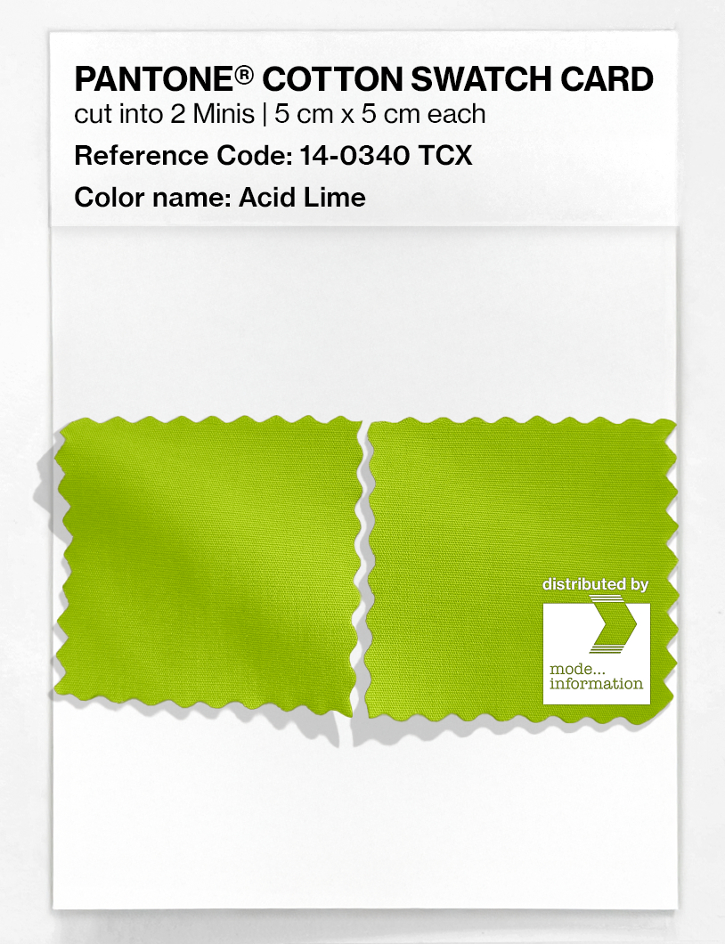 Product image 4 of the product “PANTONE® COTTON SWATCH CARD 14-0340 TCX Acid Lime ”