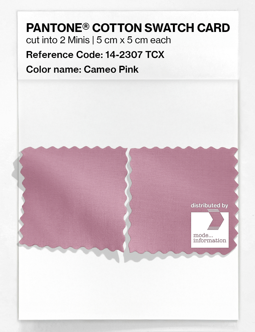 Product image 4 of the product “PANTONE® COTTON SWATCH CARD 14-2307 TCX Cameo Pink ”
