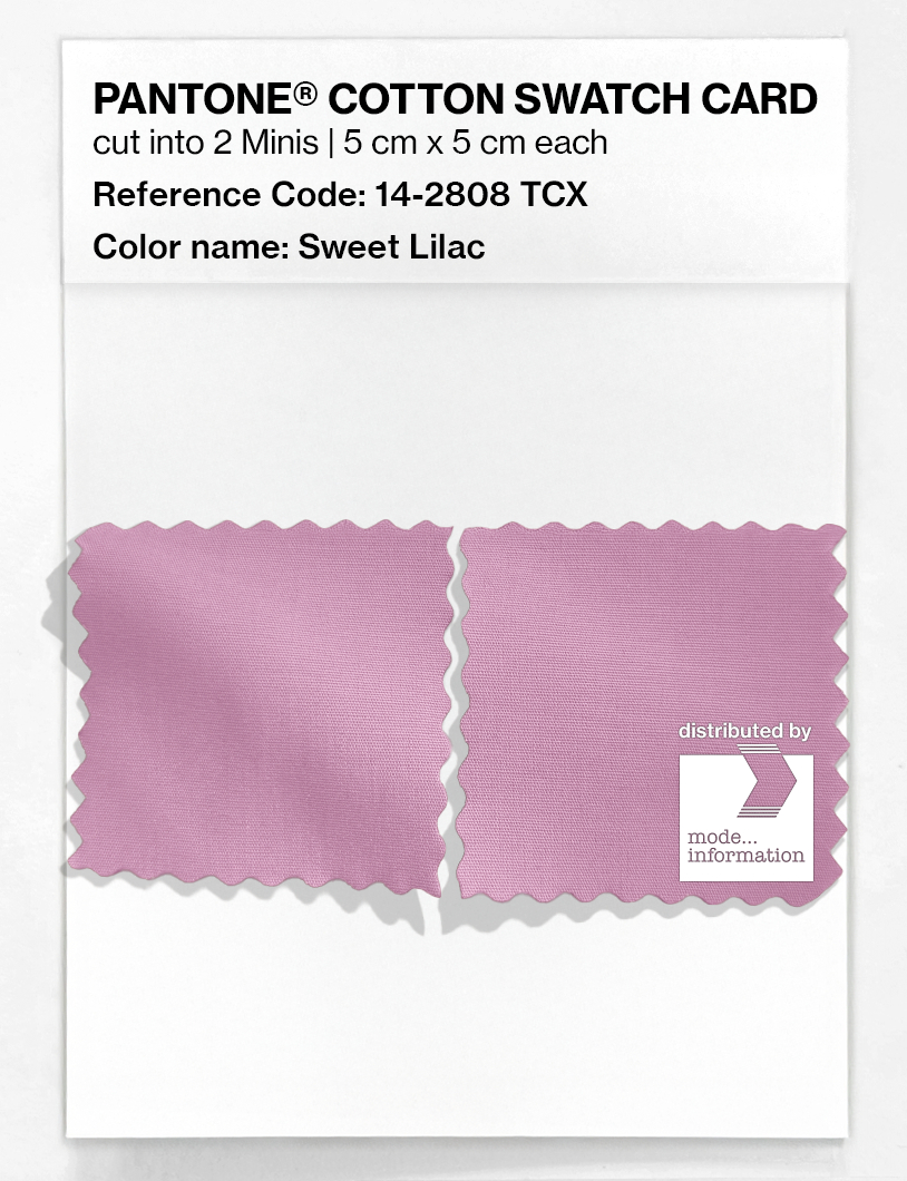 Product image 4 of the product “PANTONE® COTTON SWATCH CARD 14-2808 TCX Sweet Lilac ”