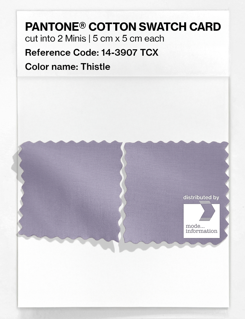Product image 4 of the product “PANTONE® COTTON SWATCH CARD 14-3907 TCX Thistle ”