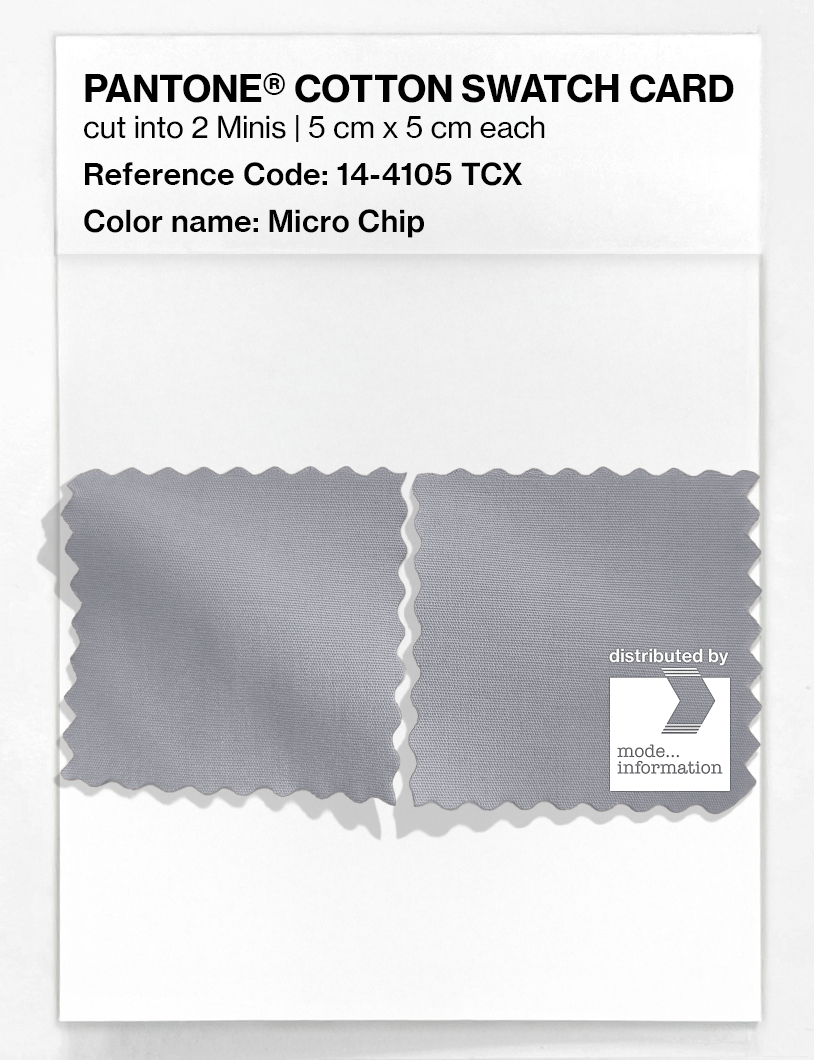 Product image 4 of the product “PANTONE® COTTON SWATCH CARD 14-4105 TCX Micro Chip ”