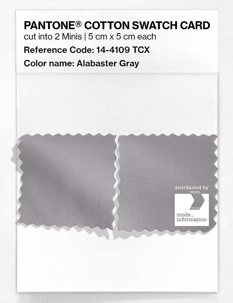 Product image 4 of the product “PANTONE® COTTON SWATCH CARD 14-4109 TCX Alabaster Gray ”