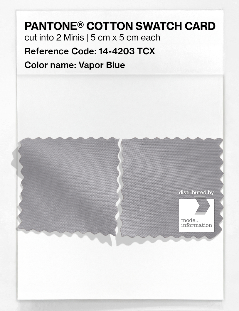 Product image 4 of the product “PANTONE® COTTON SWATCH CARD 14-4203 TCX Vapor Blue ”
