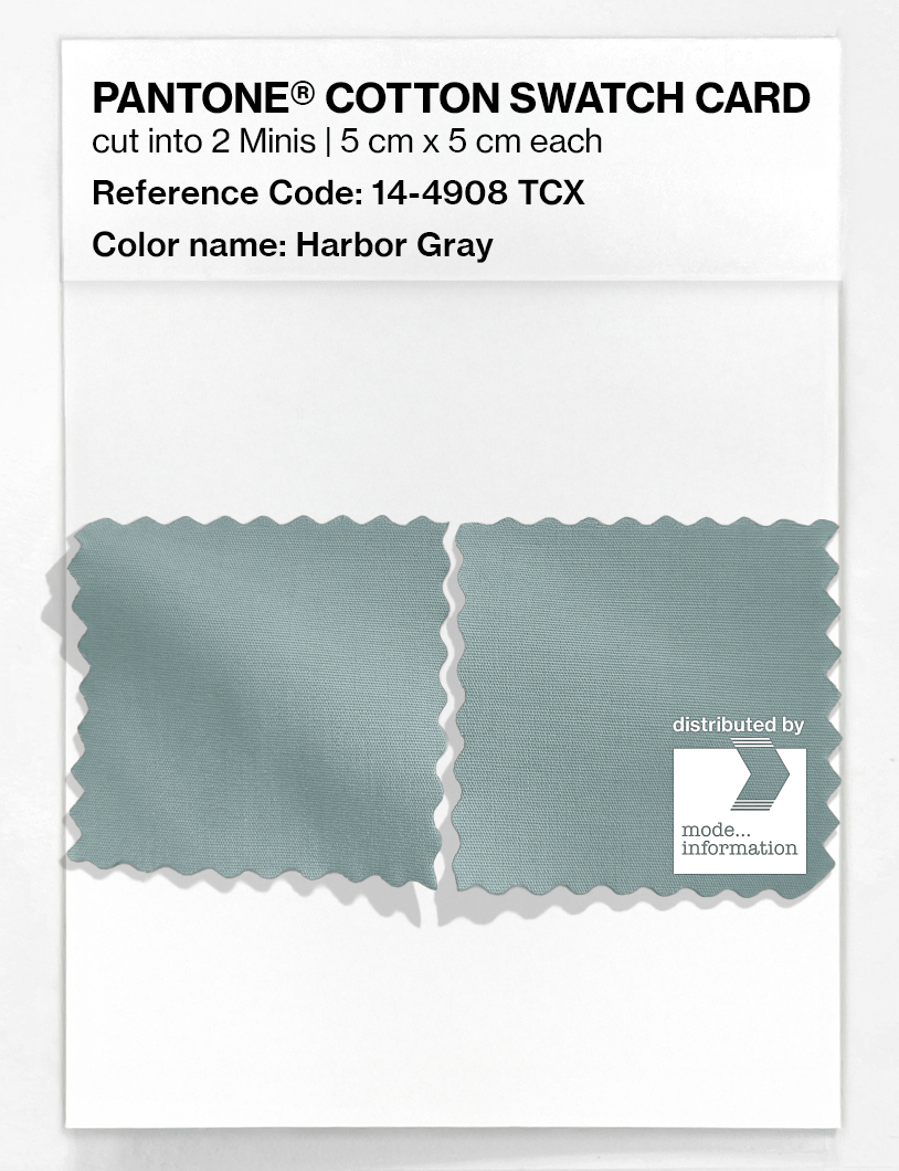 Product image 4 of the product “PANTONE® COTTON SWATCH CARD 14-4908 TCX Harbor Gray ”