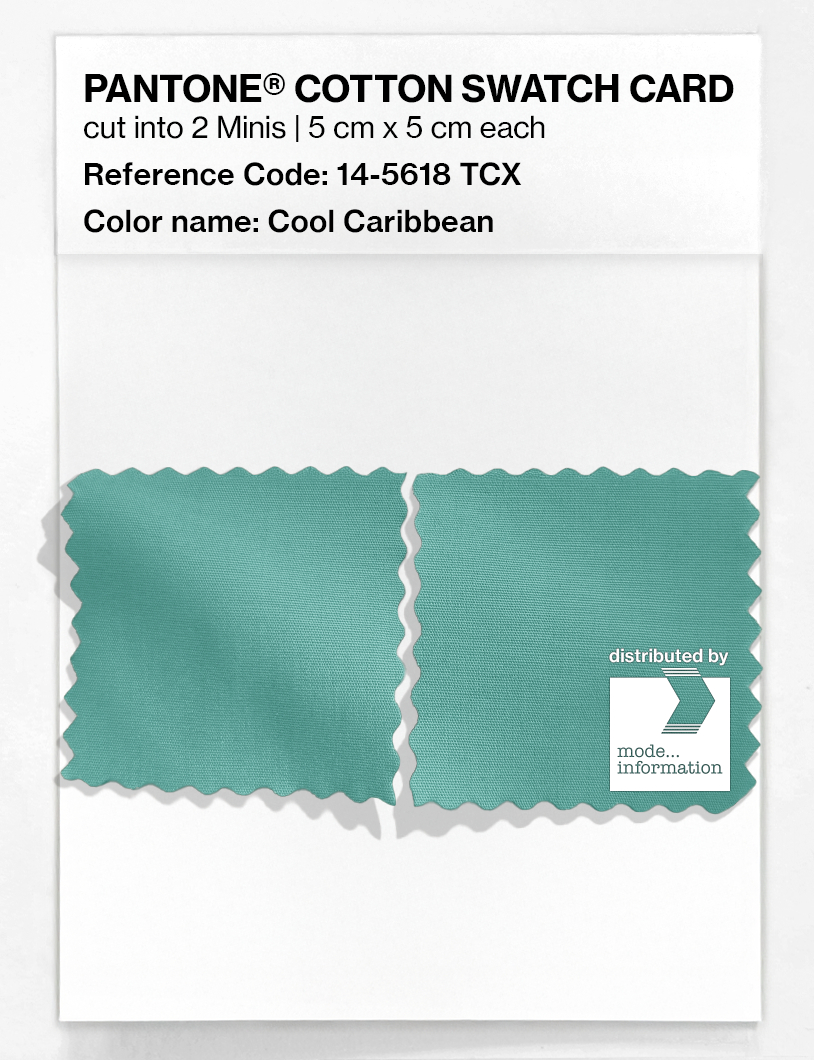 Artikelbild 4 des Artikels “PANTONE® COTTON SWATCH CARD 14-5618 TCX Cool Caribbean “