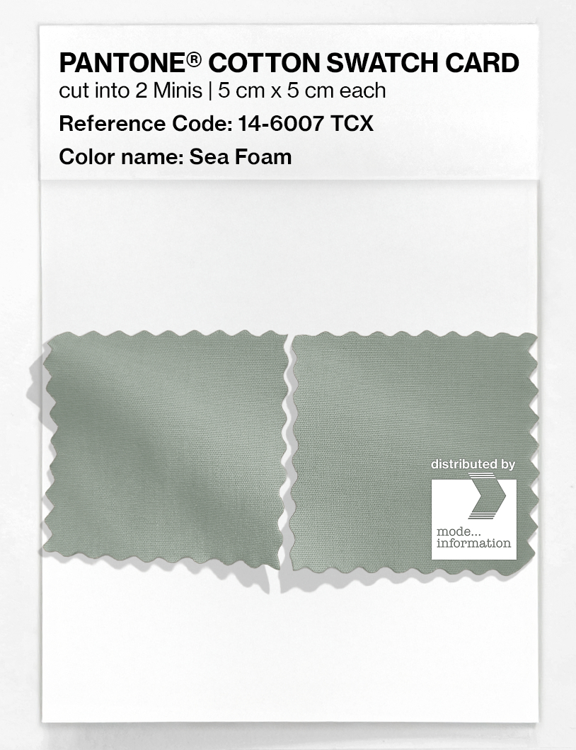 Product image 4 of the product “PANTONE® COTTON SWATCH CARD 14-6007 TCX Sea Foam ”